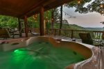 Hot tub overlooking the beautiful North Georgia Mountains